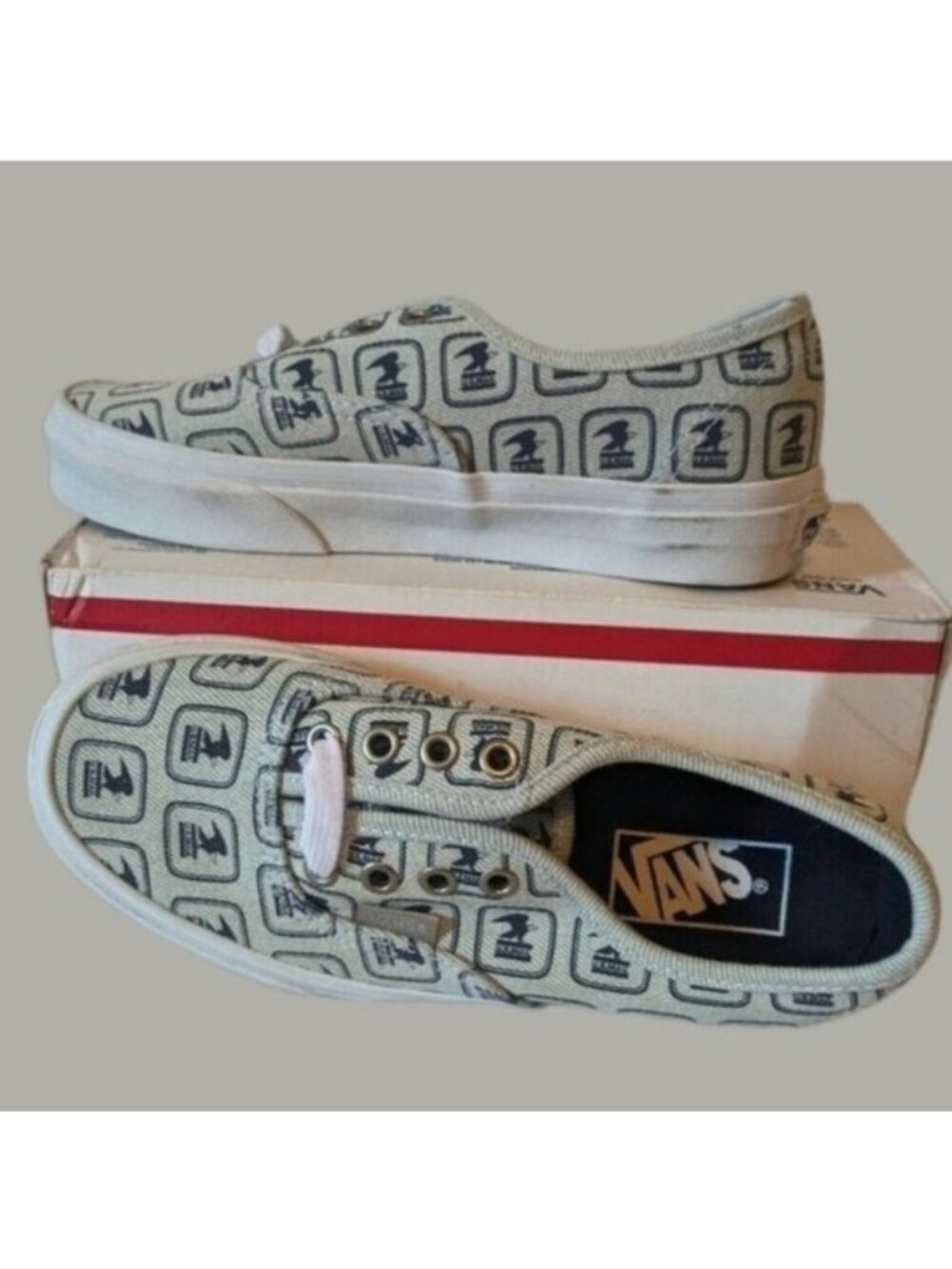 Vans USPS Postal Service Women Authentic Denim and White Eagle Rare Shoes 0826